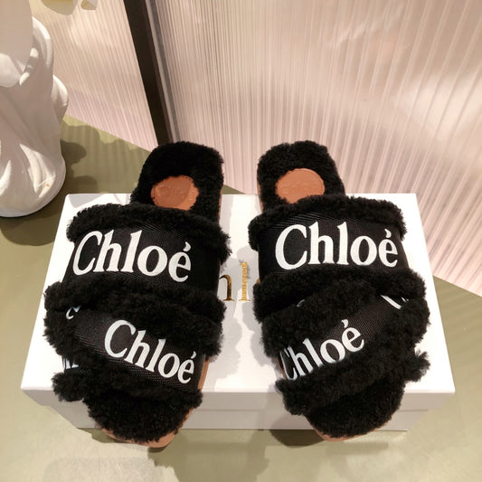 Chloe鞋-Chloe 羊羔毛 拖鞋