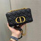 Dior Caro 小號20cm-黑色小牛皮