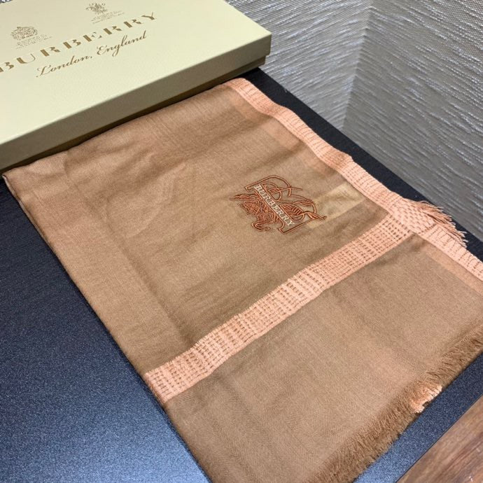 巴B家-頂級水溶羊絨圍巾 駝色