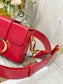 Dior 蒙田 Mini Box-平紋牛皮-金扣-17.5cm-紅色