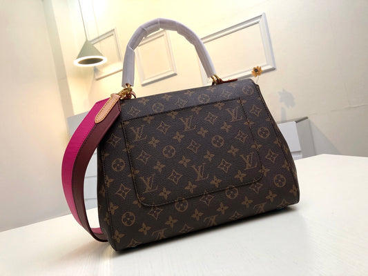 M42735 路L家-Monogram 秋冬新款 Cluny手袋 玫紅色