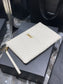 YSL_提花拼接文件手拿包-白色金扣-30cm