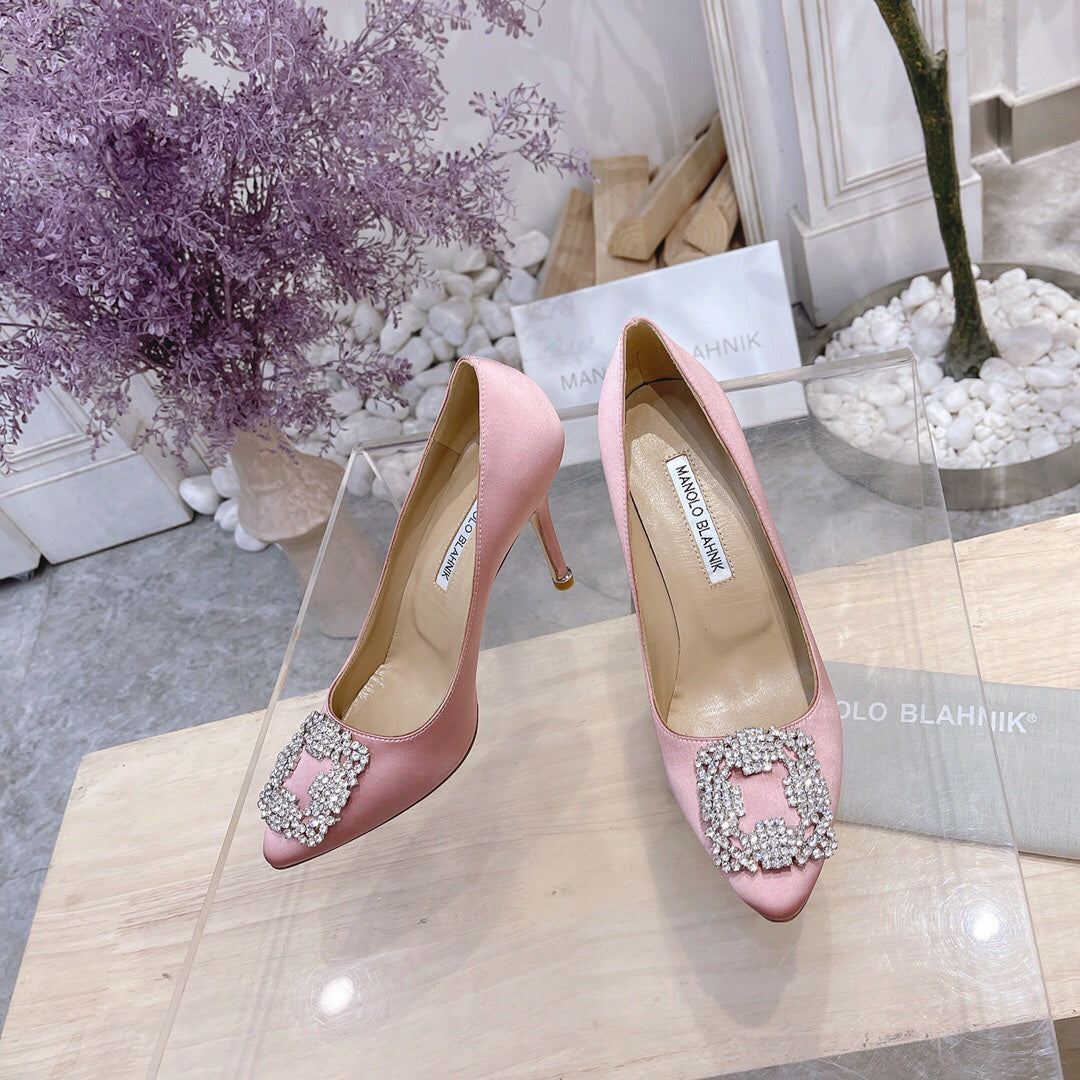 Manolo Blahnik-尖頭 高跟鞋 細跟鞋 粉色