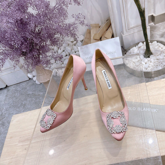 Manolo Blahnik-尖頭 高跟鞋 細跟鞋 粉色