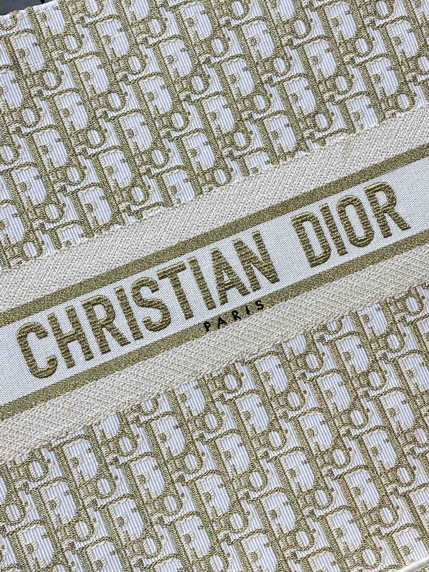 Dior Book Tote-大號41.5cm-金色老花 聖誕限定