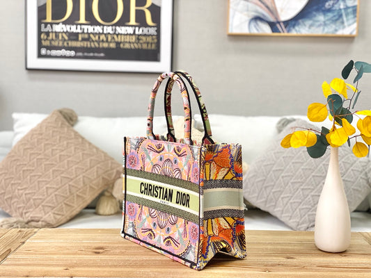 Dior Book Tote-小號36.5cm-多色花朵