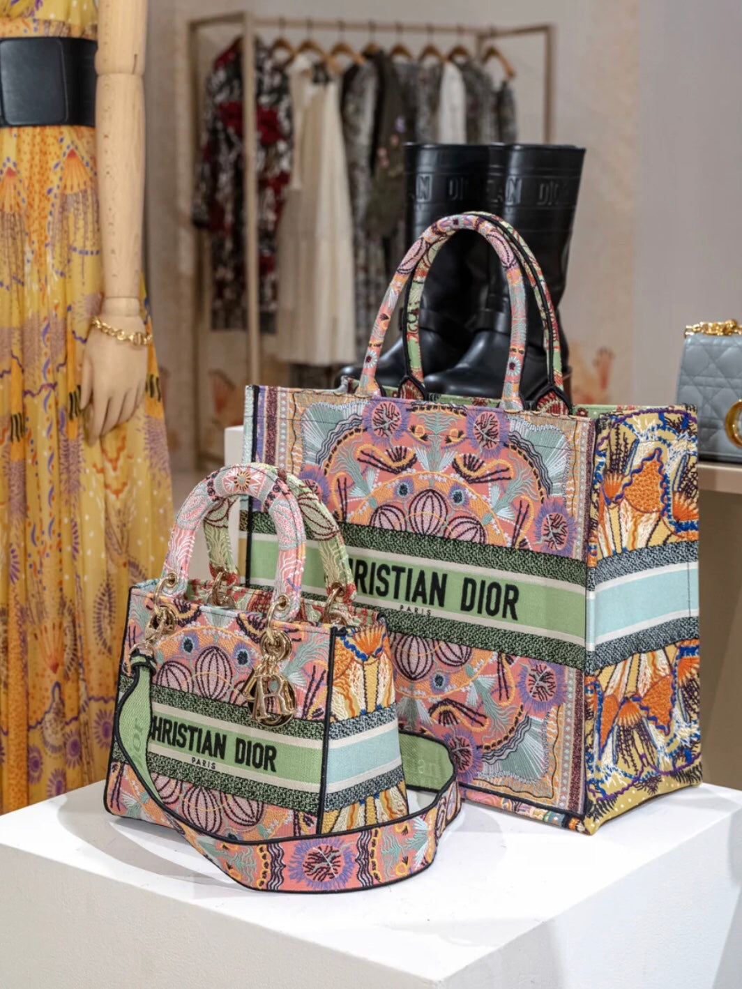 Dior Book Tote-大號41.5cm-多色花朵