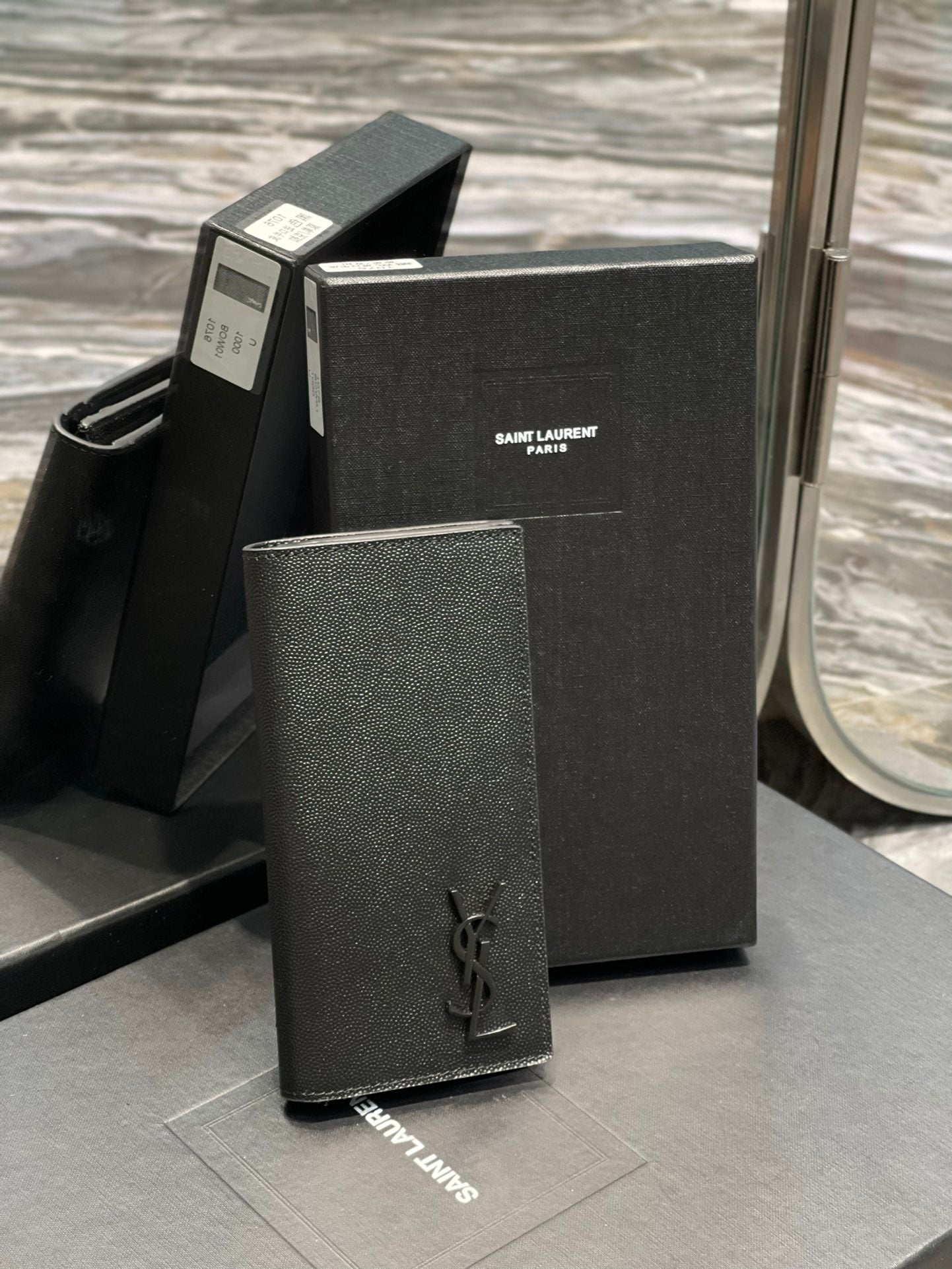 YSL 男士長款單折錢包