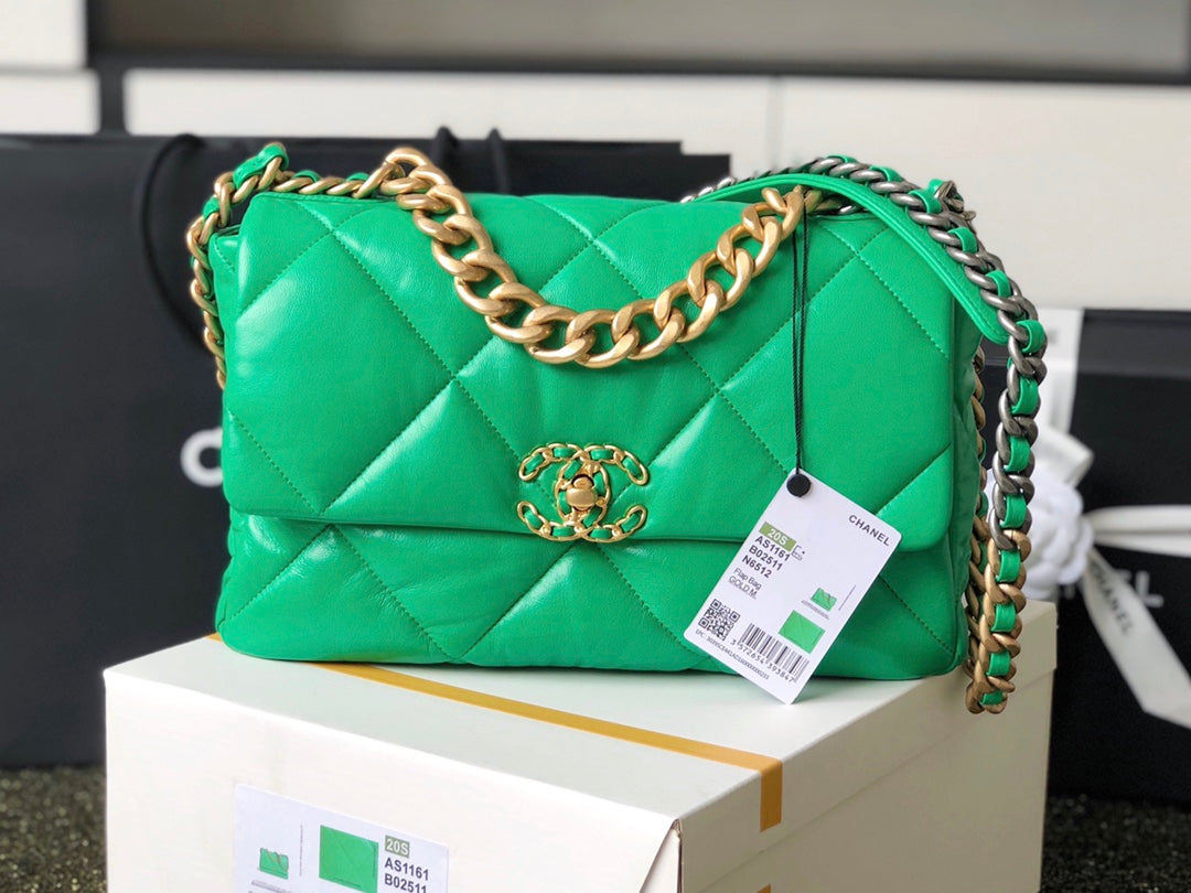 Chanel 19Bag-中號青草綠