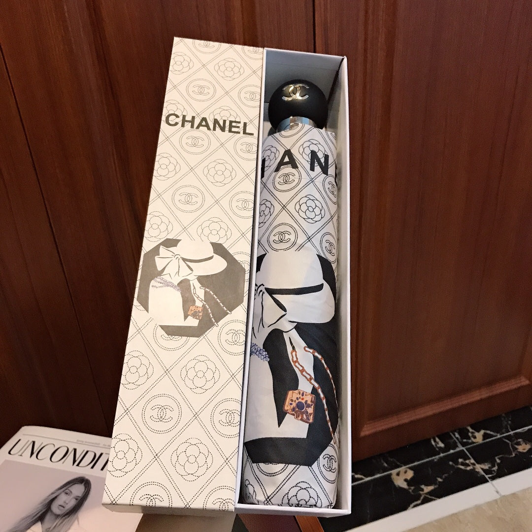 CHANEL-雨傘-白色