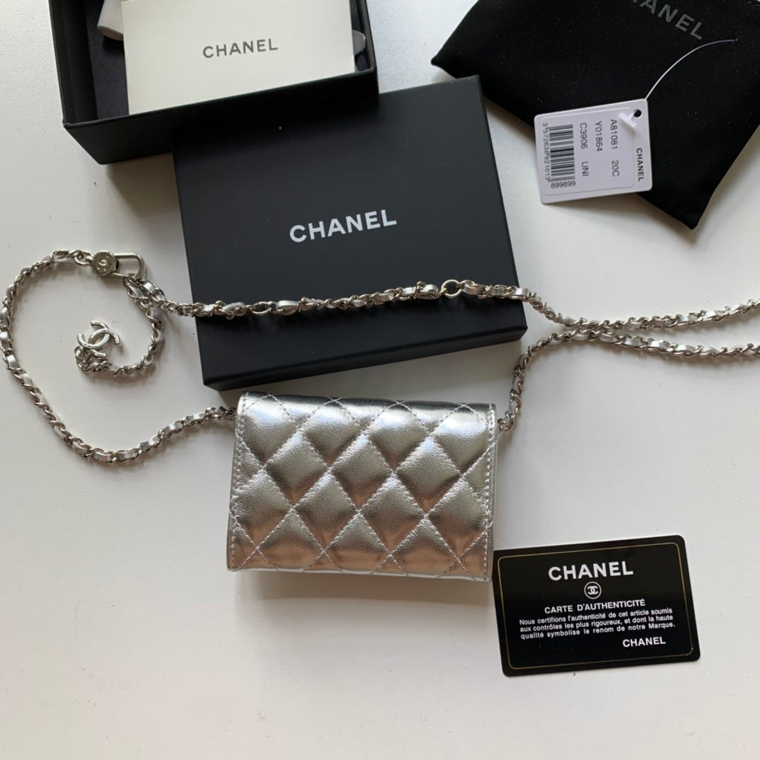 Chanel CF 鏈條零錢卡包