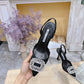 Manolo Blahnik-22SS 晶飾搭扣高跟鞋 黑色 8cm