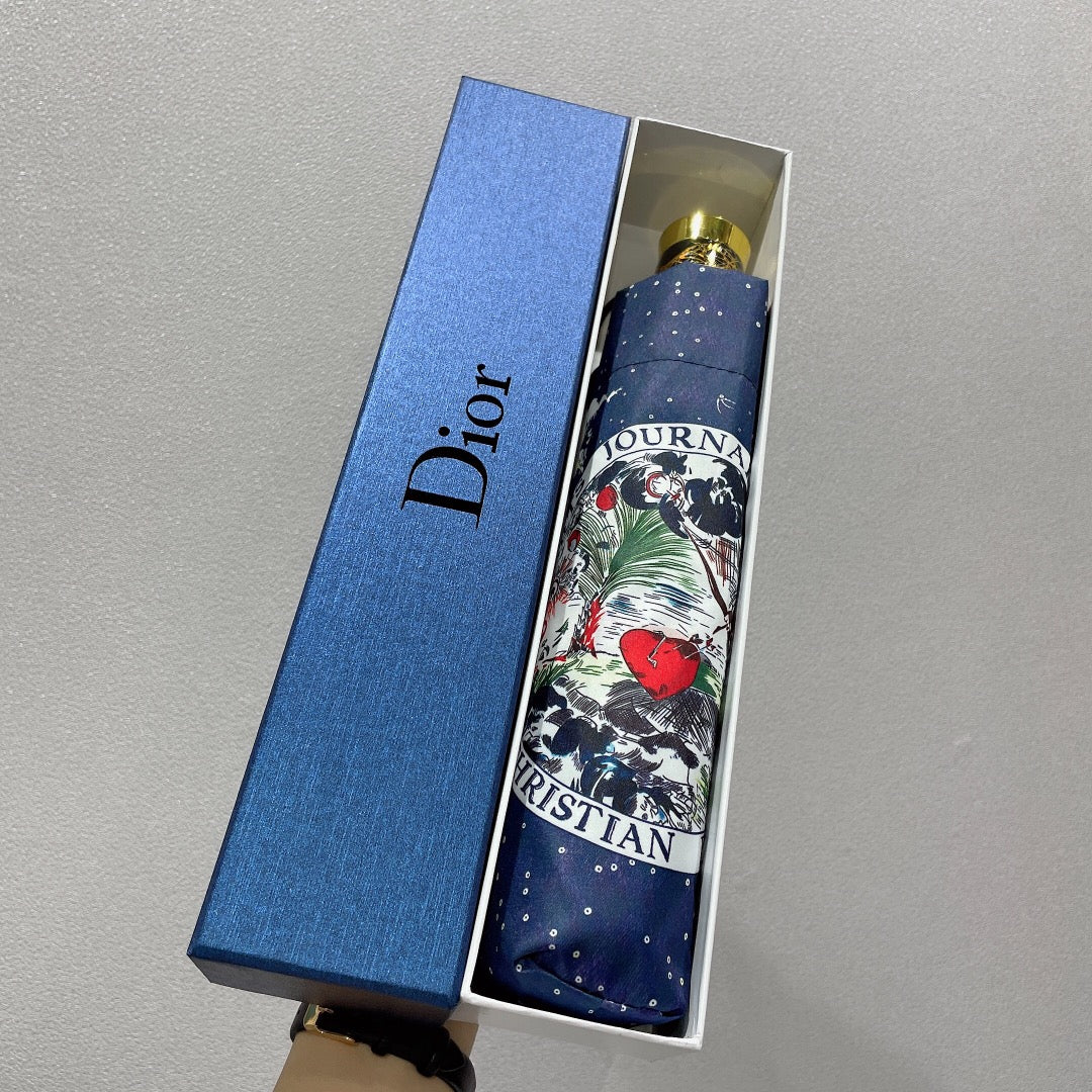 DIOR-雨傘-牛仔藍