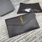 YSL ptown_新品手拿包-黑色魚子醬皮金釦