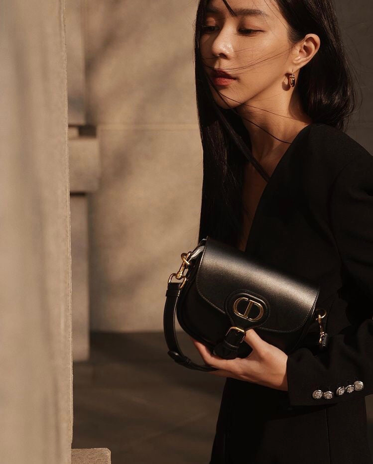 Dior Bobby-小號18cm-黑色牛皮