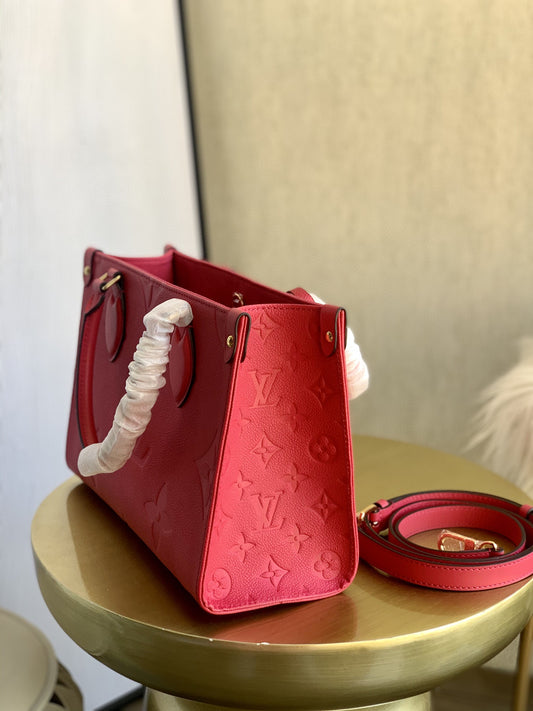 LV M45660 ONTHEGO PM小號手袋-玫紅色