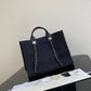 Chanel 珍珠黑色大號沙灘包
