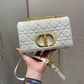 Dior Caro 小號20cm-白色小牛皮