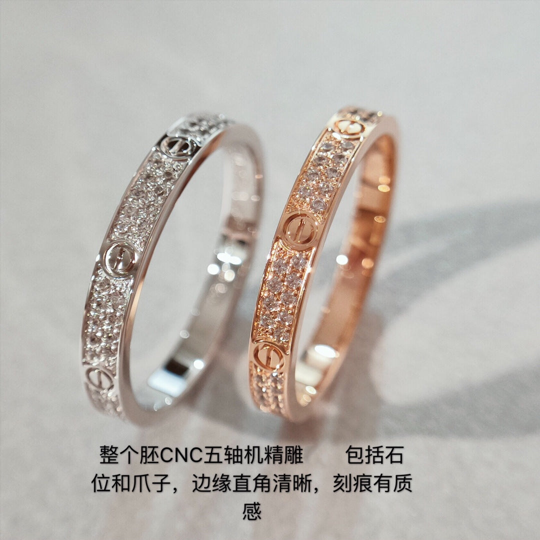 Cartier Love 細版滿天星戒指