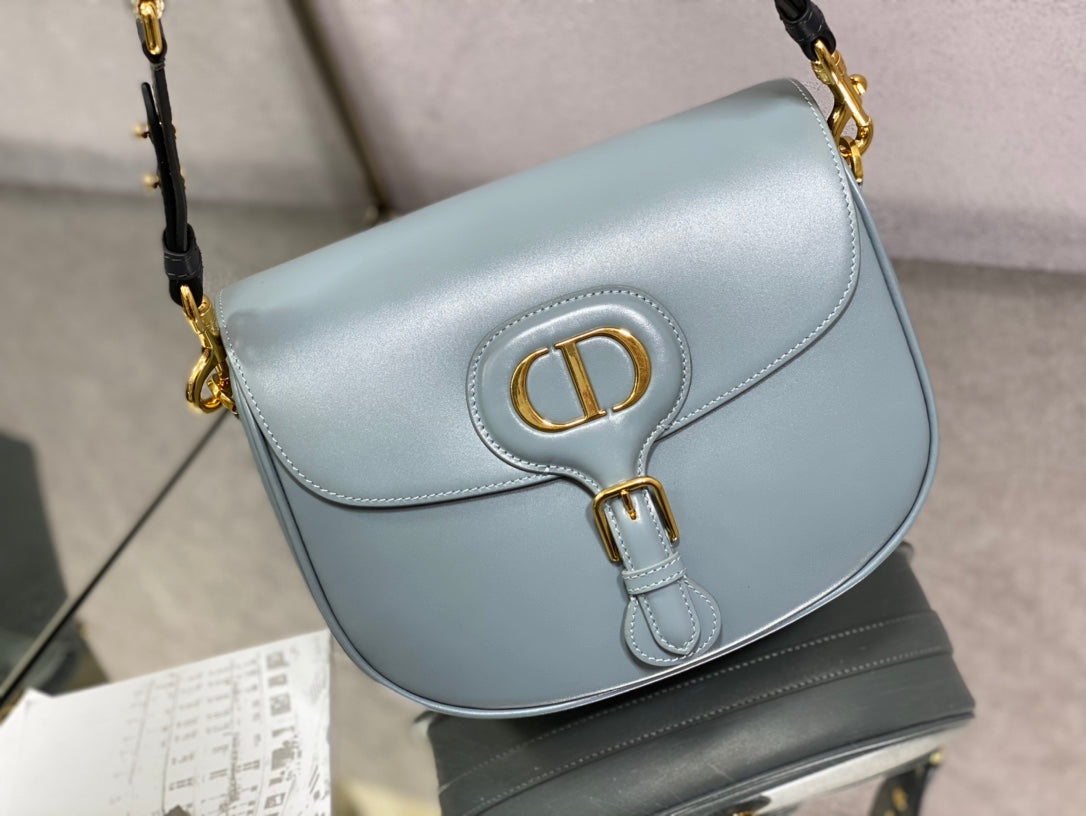 Dior Bobby-大號27cm-藍色牛皮