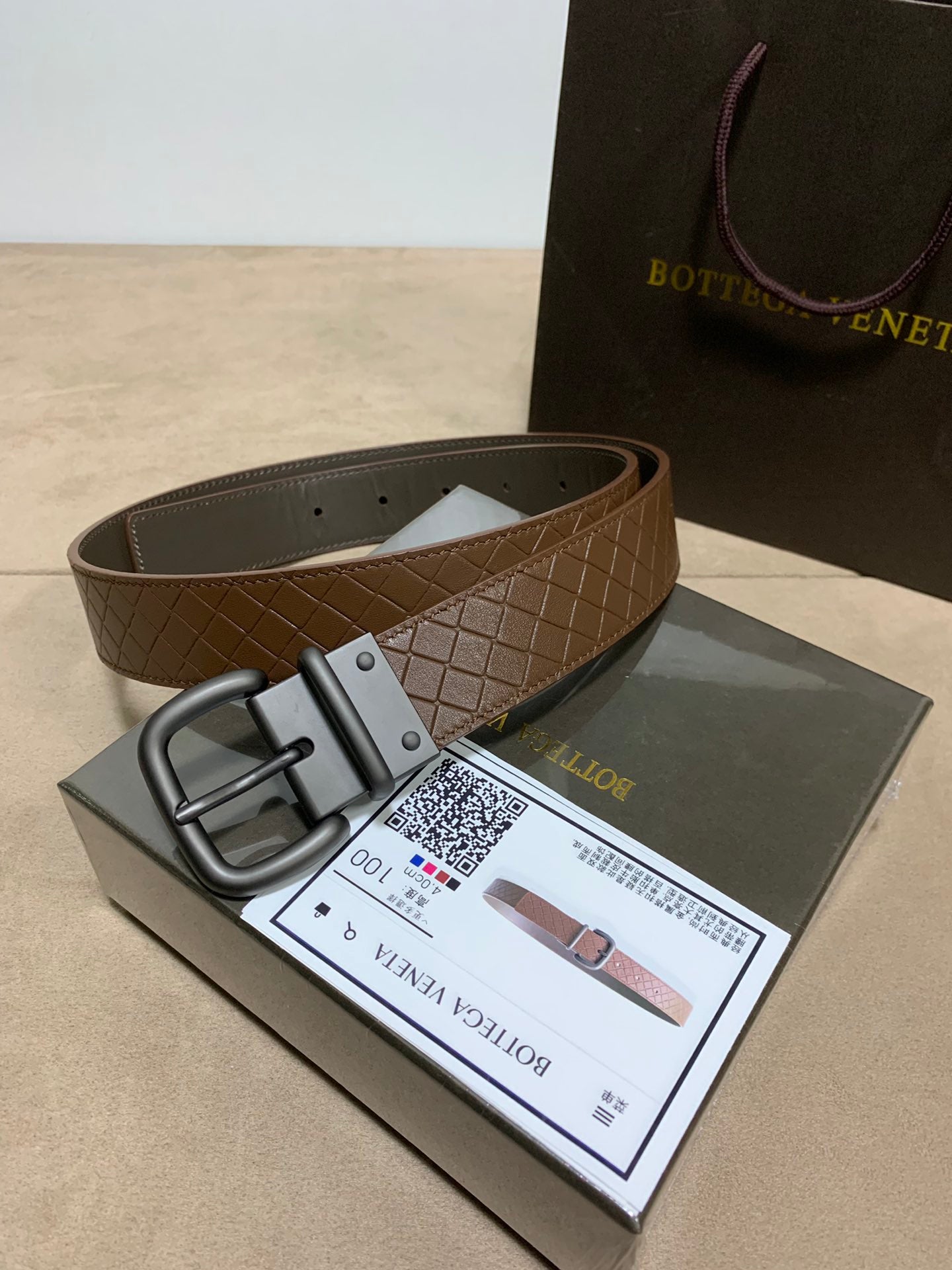 B編織家-咖色皮帶