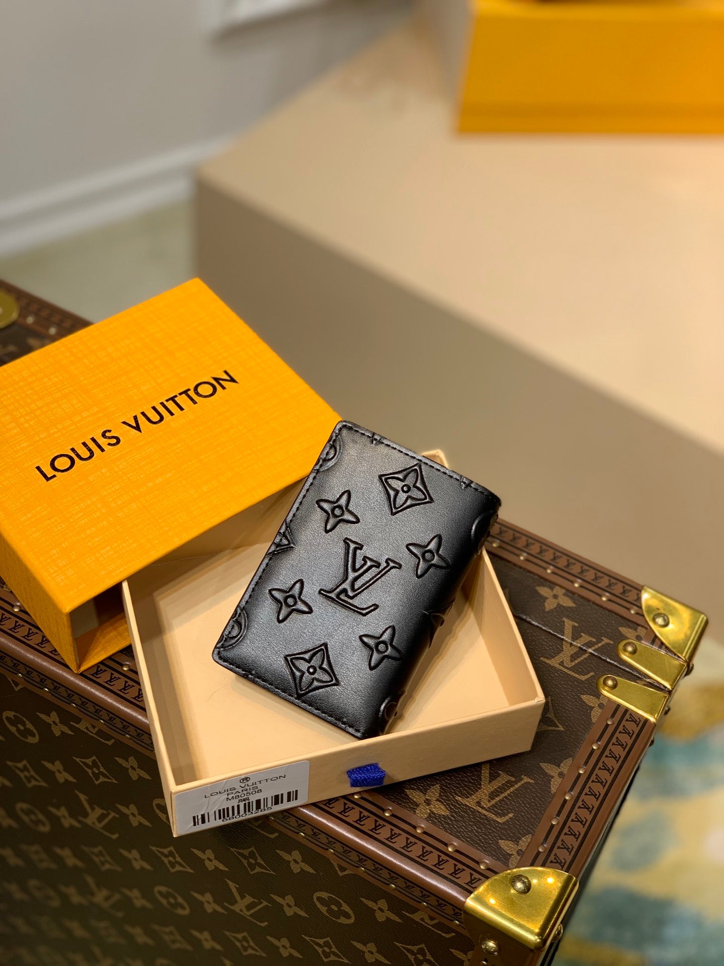 LV M80508 黑色SLENDER 短夾卡包 男款