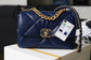 Chanel 19Bag-小號深藍
