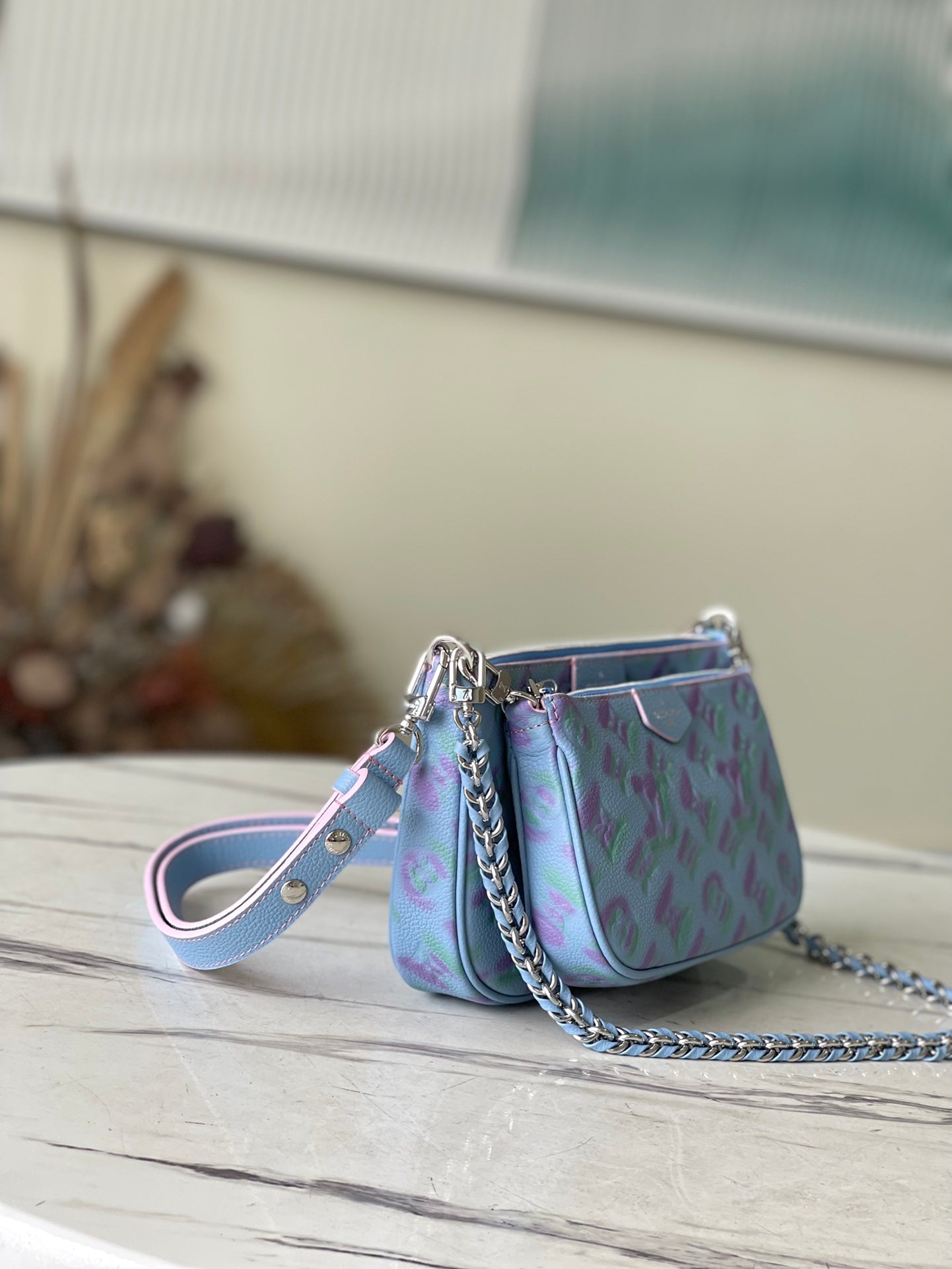 M46093 路L家-Multi Pochette Accessoires 手袋 藍色