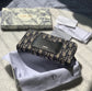 Dior 老花帆布 拉鍊長夾