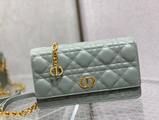 Dior-Caro 菱格紋 小牛皮 鍊條包
