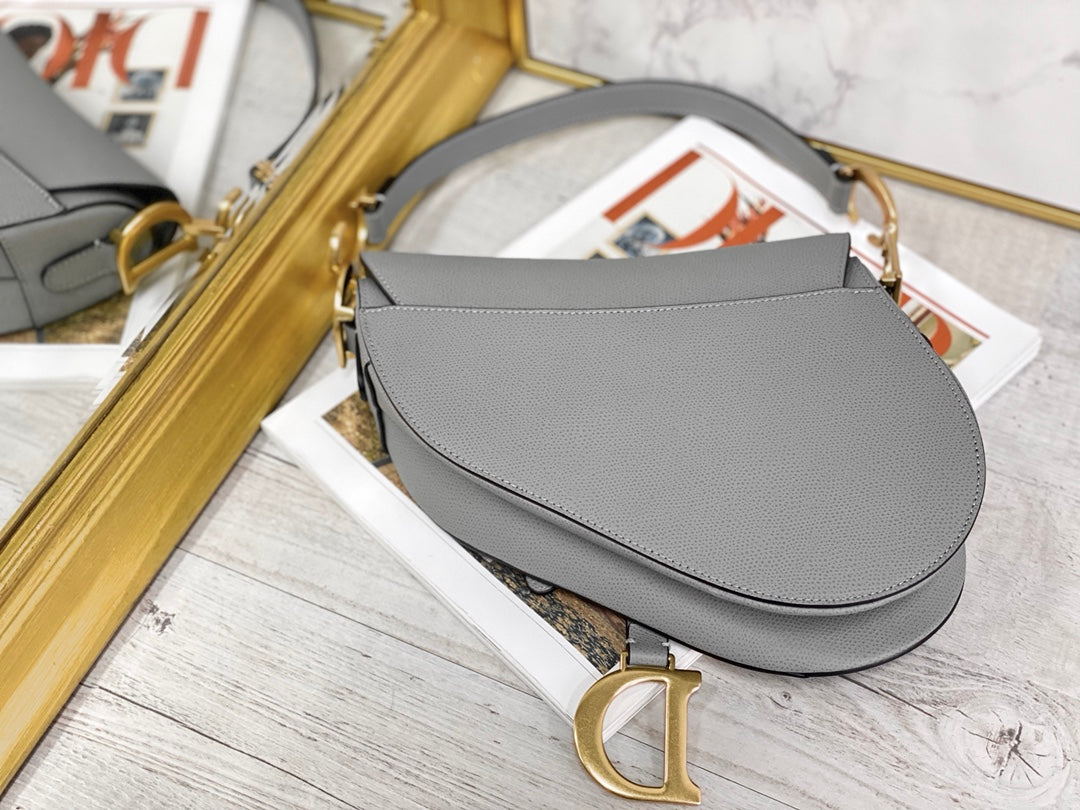 Dior Saddle 馬鞍包-手掌紋-大號石灰色-25.5cm