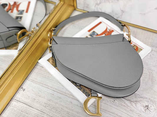 Dior Saddle 馬鞍包-手掌紋-大號石灰色-25.5cm