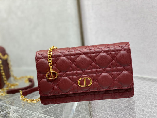 Dior-Caro 菱格紋 小牛皮 鍊條包