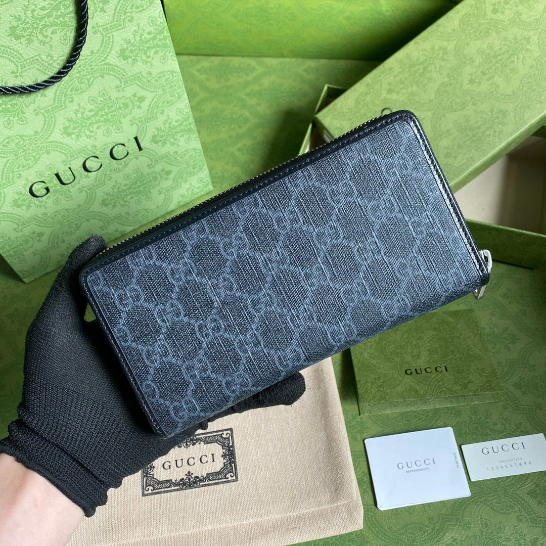 Gucci 男款拉鍊長夾