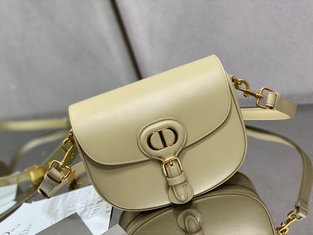 Dior Bobby-中號22cm-奶油杏色牛皮
