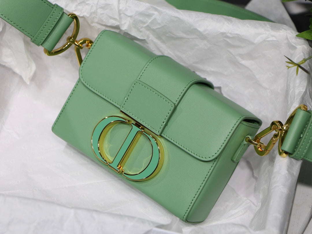 Dior 蒙田 Mini Box 珐瑯扣-17.5cm-薄荷綠