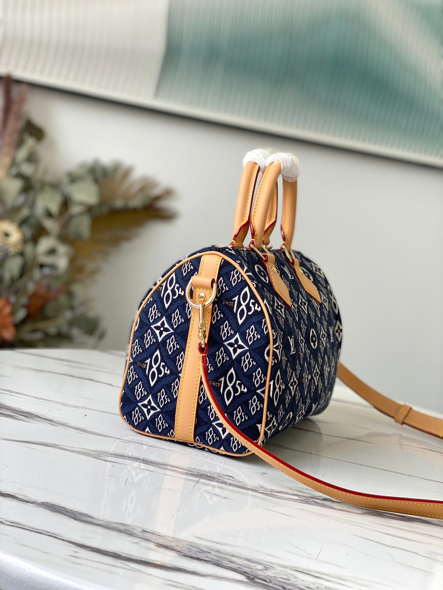 LV M57400 Speedy Bandoulière 25 手袋 Since 1854 提花織物