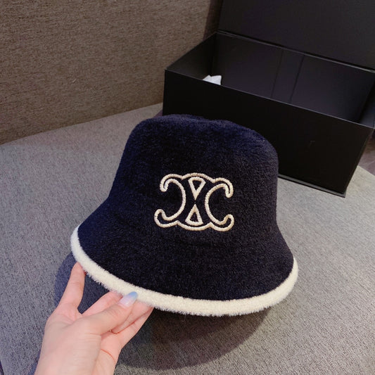 賽C家-水貂絨漁夫帽 黑色