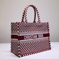 Dior Book Tote-小號36.5cm-紅色波點