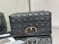 Dior Caro 大號28cm-黑色銀扣小牛皮