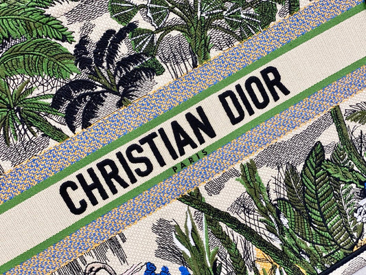 Dior Book Tote-大號41.5cm-綠椰子樹