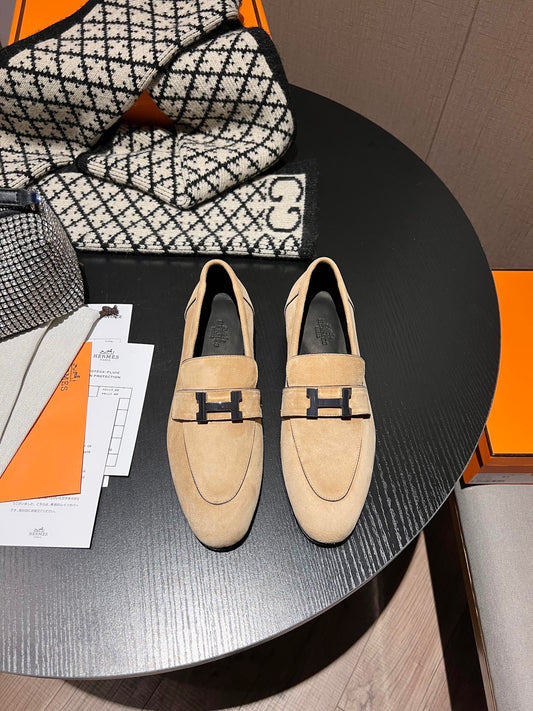 小愛款-2022SS最新 手工樂福鞋 杏色