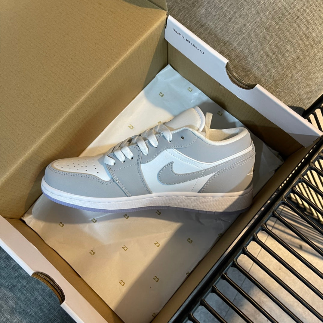 N1K-Air Jordan 1 Low 板鞋 休閒鞋 灰色