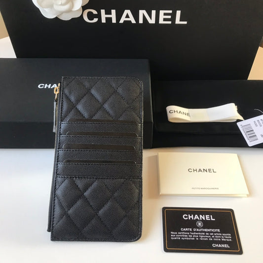 Chanel 拉鍊長夾卡包-扁長夾