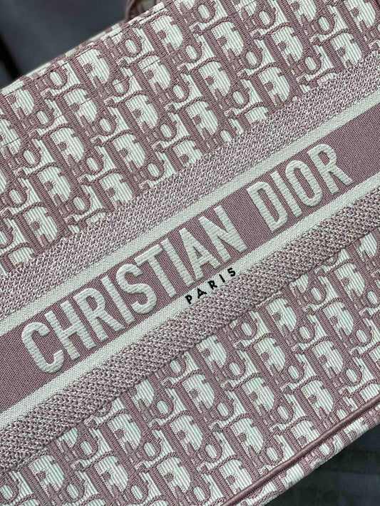 Dior Book Tote-小號36.5cm-粉色老花