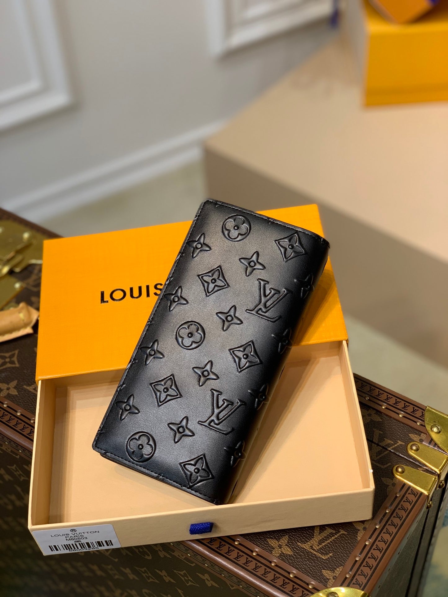 LV M80503黑BRAZZA 對開長夾 男款
