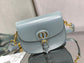 Dior Bobby-中號22cm-藍色牛皮