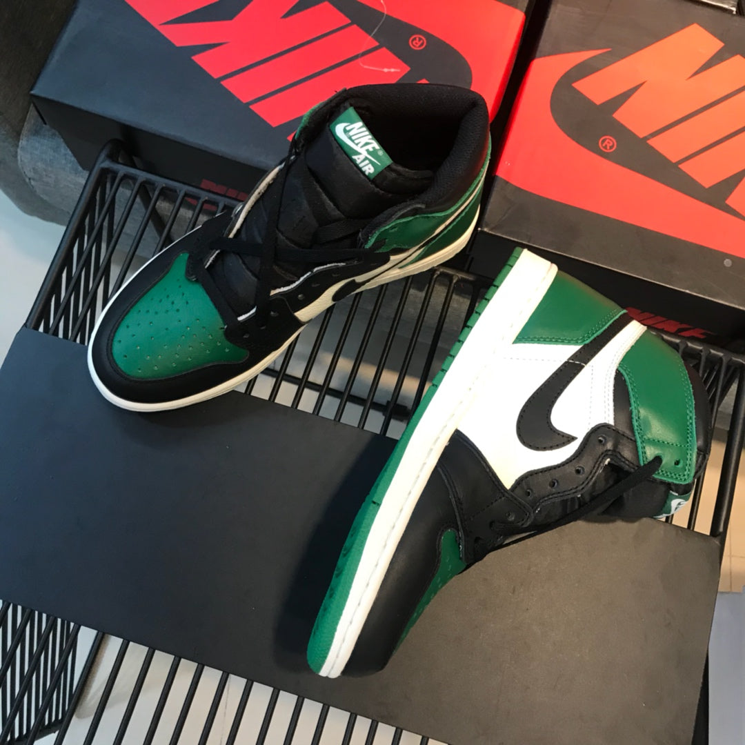 N1K- Air Jordan AJ1 高筒板鞋 黑綠色