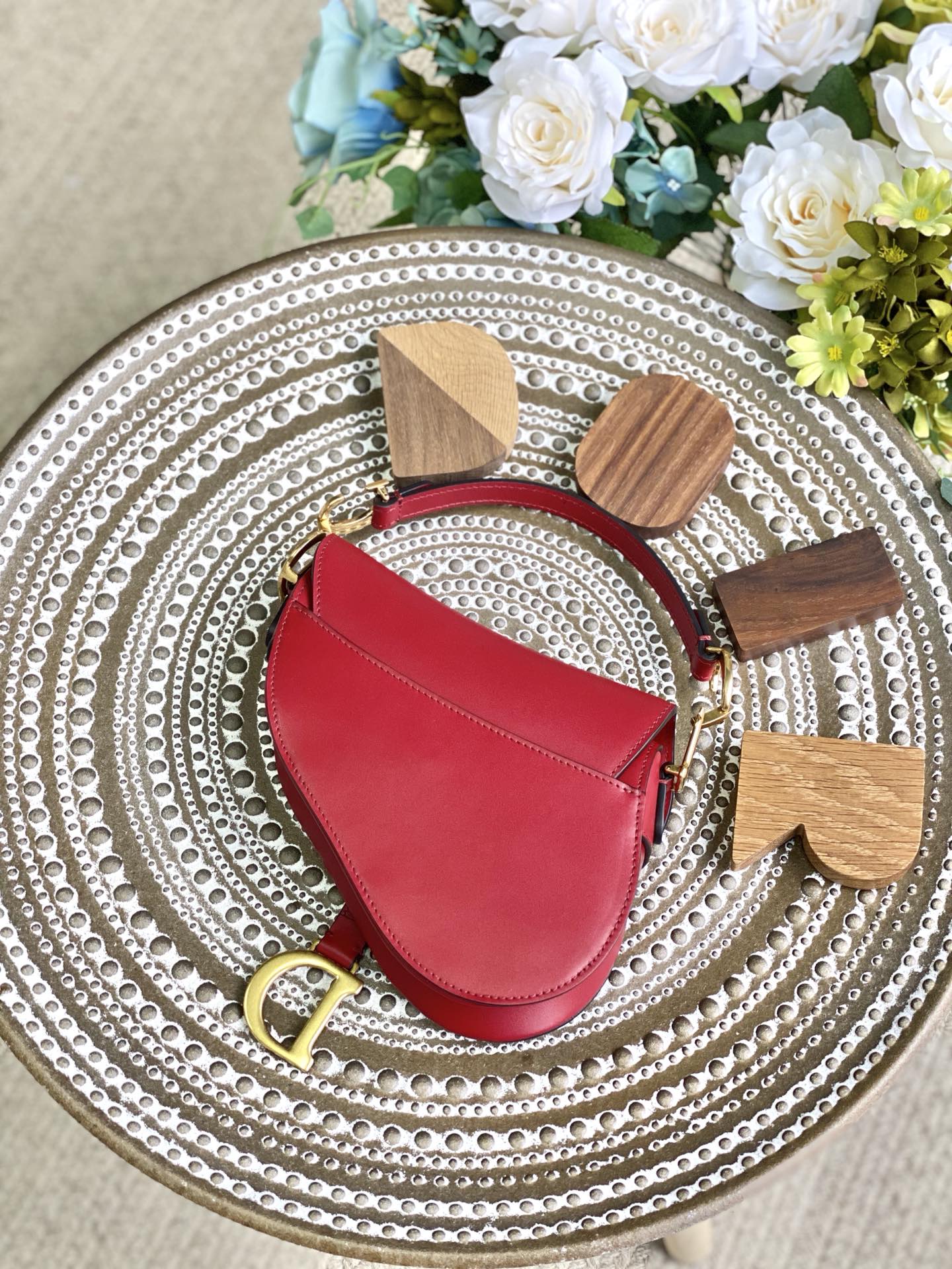 Dior Saddle 馬鞍包-平紋-小號大紅色-19.5cm