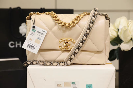 Chanel 19Bag-小號杏色